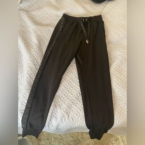 Michael Kors Black joggers with logo on sides of the leg